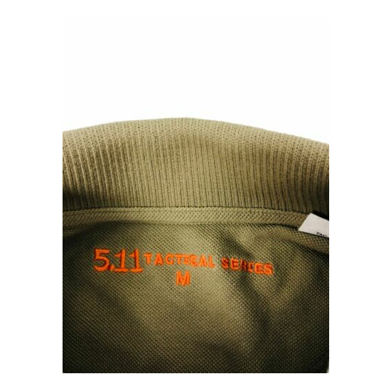 5.11 Tactical Mens Medium Long Sleeve Professional Polo Shirt Tan 42056 NWT {7}