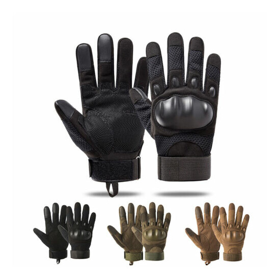 Hunting Tactical Gloves Rubber Knuckle Army Military Police Work Cycling Gear  {1}