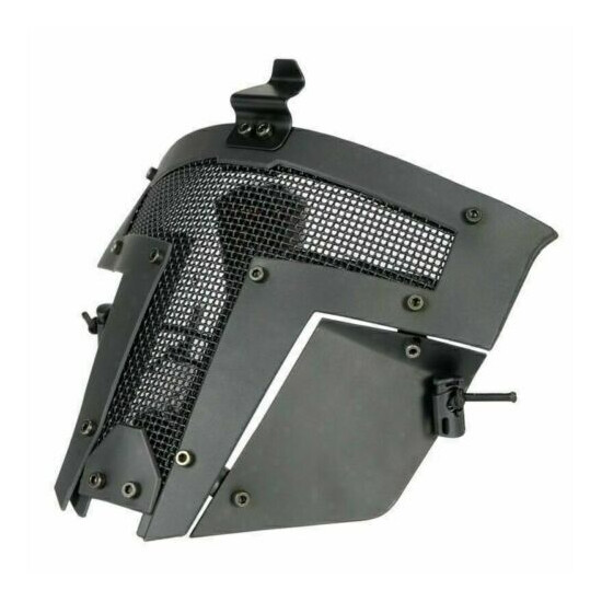 Tactical Airsoft SPT Steel Mesh Full Face Mask Sparta Tactical Mask Helmet Cover {8}