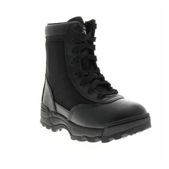 Original Swat Classic 9 Side Zip 115201 Mens Black Leather Tactical Boots {1}