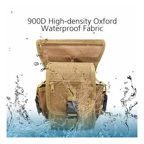 Waterproof Fanny Pack Tactical Military Drop Leg Bag Hip Belt Waist Pack Hiking {7}