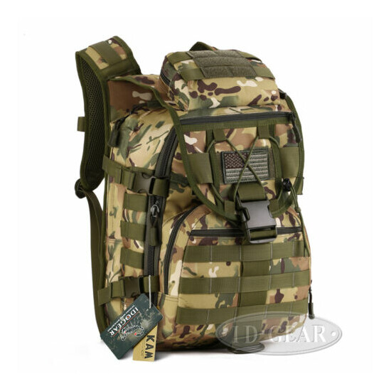 IDOGEAR Tactical Backpack Molle Pack Shoulder Bag Bug Out Bag Camping Camo 40L {3}