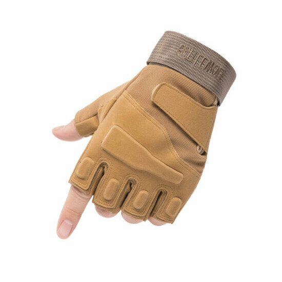 Tactical Half Finger Hunting Gloves Army SWAT Military Combat Shooting Duty Gear {15}
