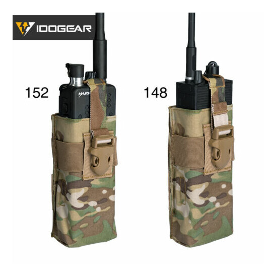 IDOGEAR Tactical Radio Pouch For Walkie Talkie MBITR PRC148/152 MOLLE Military {5}