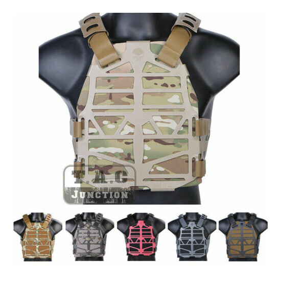 Emerson Tactical Skeleton Armor Frame Plate Carrier Vest + Plates Lightweight {1}