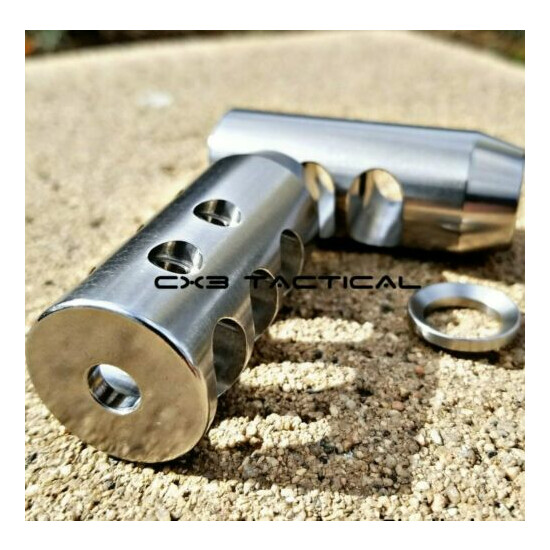 .223 5.56 Stainless Steel Muzzle Brake Compensator 1/2-28 TPI SS Comp 1/2x28  {1}