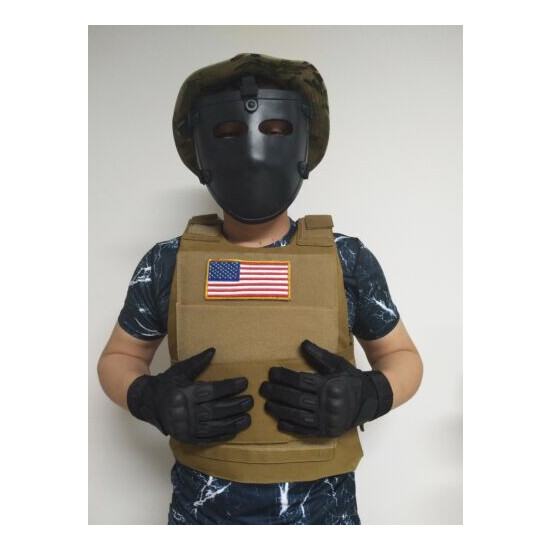 Bulletproof Face Shield Aramid Core Lvl IIIA Self Defense Ballistic Visor Mask  {1}
