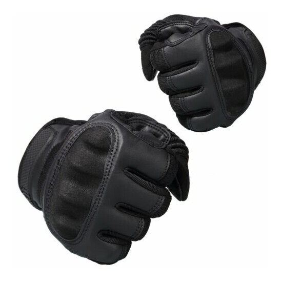 Leather Tactical Combat Full Finger Gloves Hunting Shooting Army Military Mens {19}