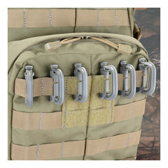 10 Pcs Multipurpose D-Ring Grimloc Locking for Molle Webbing with Zippered Pouch {33}
