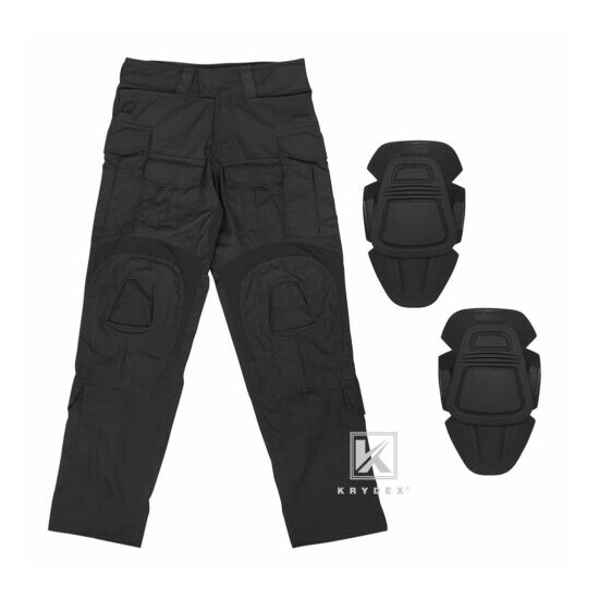 KRYDEX G3 Gun3 Combat Trouser Tactical Pants w/ Knee Pads Army Clothing Black {4}