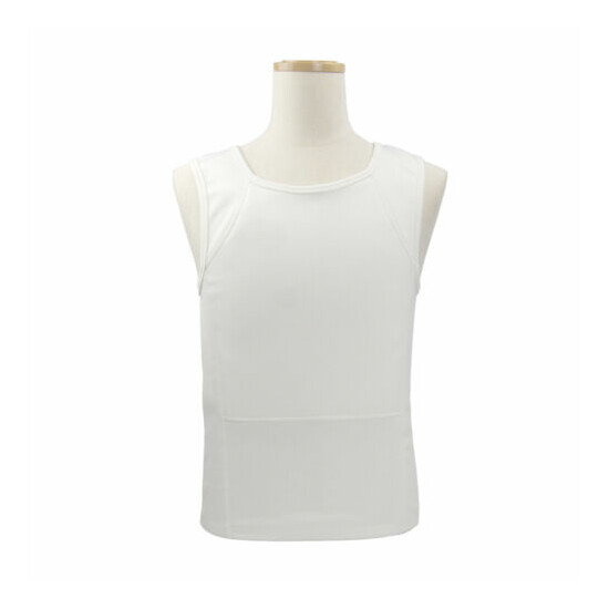 White Bulletproof T-shirt Vest Ultra Thin made with Kevlar Body Armor NIJ IIIA {2}