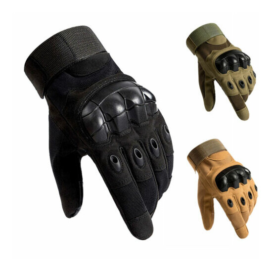 Tactical Gloves Army Military Combat Hunting Shooting Hard Knuckle Full Finger {1}