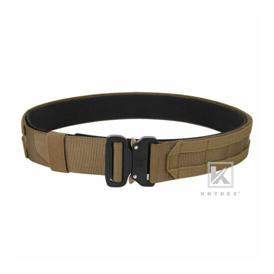 KRYDEX Tactical Belt 1.75 inch Heavy Duty Belt Quick Release MOLLE Coyote Brown {1}