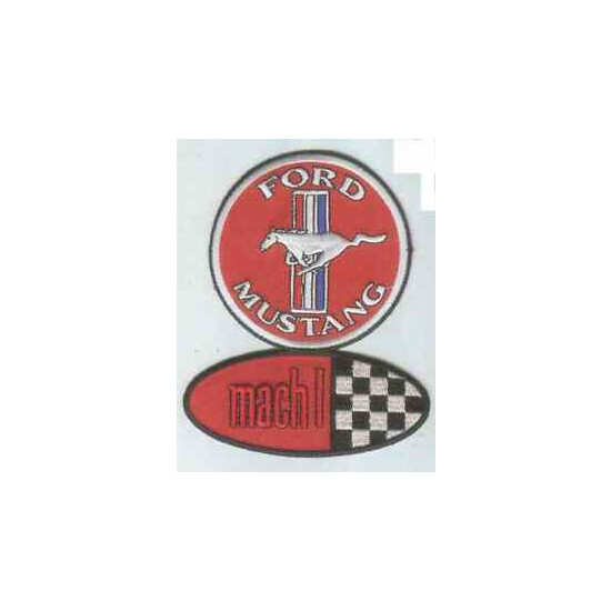 FORD MUSTANG Mach 1 CLOTH PATCH ABOUT 4 INCH FREE SHIPPING IN USA {1}