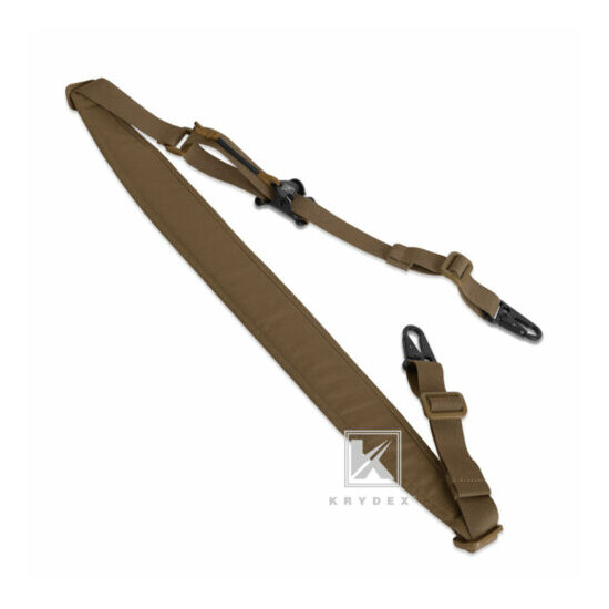 KRYDEX Modular Sling 2 / 1 Point Padded Shooting Sling Removable Coyote Brown {7}