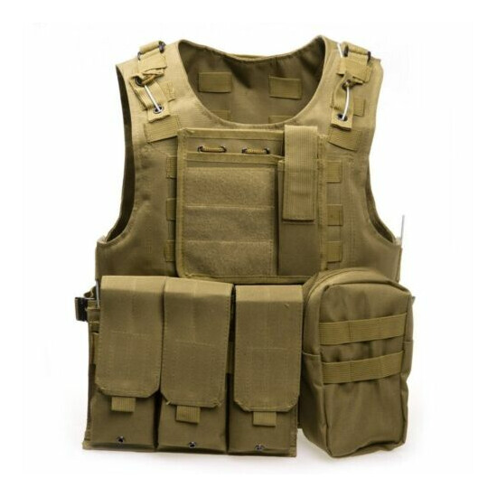 Tactical Military SWAT Airsoft Molle Combat Assault Plate Carrier Vest Gear US {22}