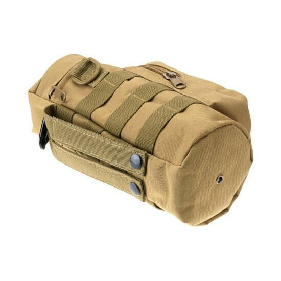 MOLLE Large Water Bottle Pouch Outdoor Tactical Zipper Hydration Pack Belt Pouch {10}