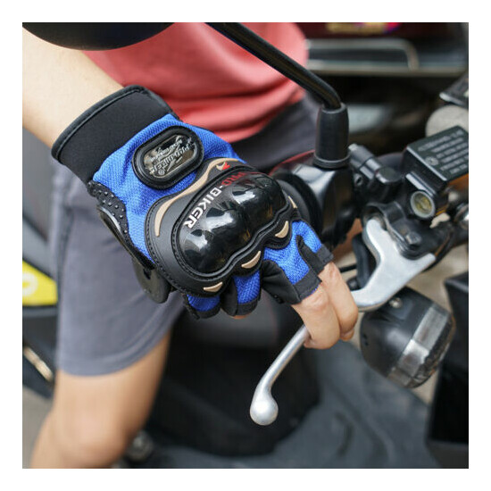 Outdoor Sports Gloves Half-finger Hard Knuckle Riding Tactical Motorcycle Gloves {12}