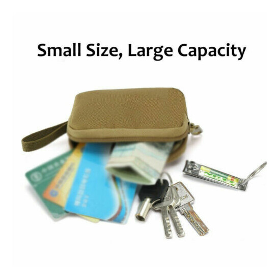 Tactical Military Mini Wallet MOLLE Pouch EDC Nylon Key Purse Money Fanny Bag US {3}