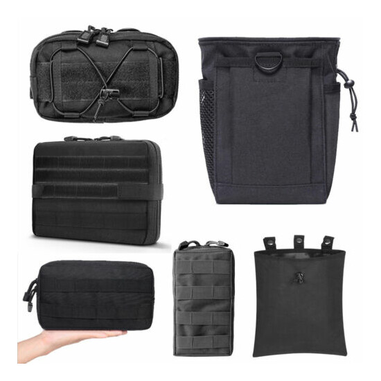 US Tactical Molle Pouch EDC Belt Waist Military Waist Bags Fanny Pack Bag Pocket {1}