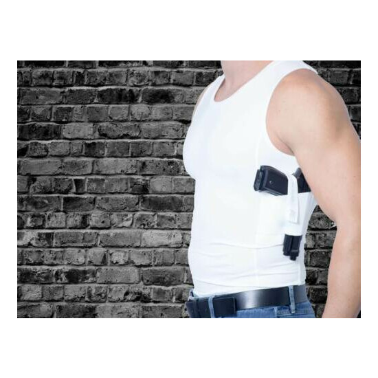AC UNDERCOVER Men Tank Top Concealed Carry Clothing (Black/White 2-Pack) R-513 {3}