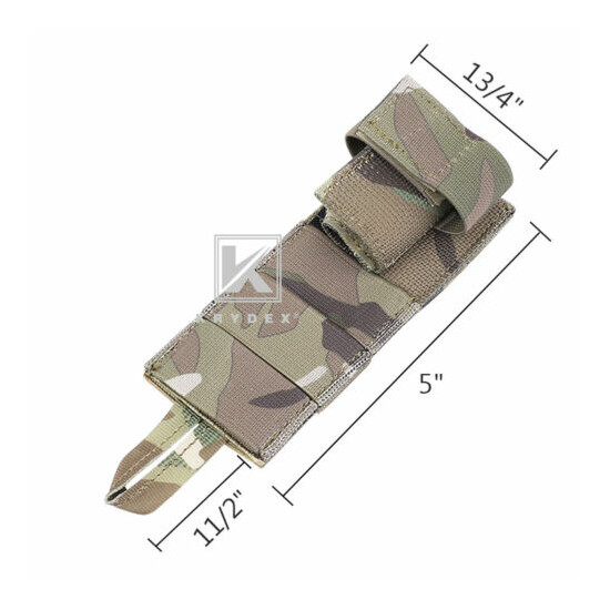 KRYDEX Radio Antenna Relocator Tactical Antenna Retention Strap Hold Pouch Camo {2}