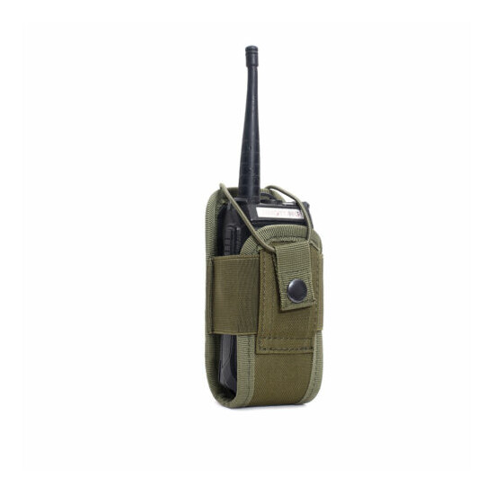 US Tactical Molle Radio Pouch Walkie Talkie Holder Waist Bag Belt Pack Holster {26}