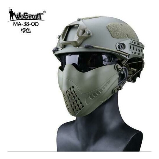 Tactical Hunting Paintball Protective Mesh Face Mask Helmet / Headband version {10}
