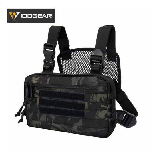 IDOGEAR Chest Rig Tatcical Bag Chest Recon Bag MOLLE Shoulder Bag 500D Nylon  {1}