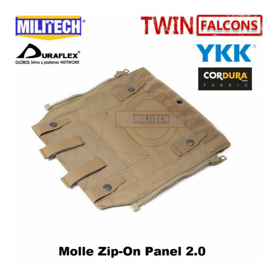 MILITECH Zip-On Molle Panel for JPC CPC AVS Military 500D Cordura Zipper Pack {3}