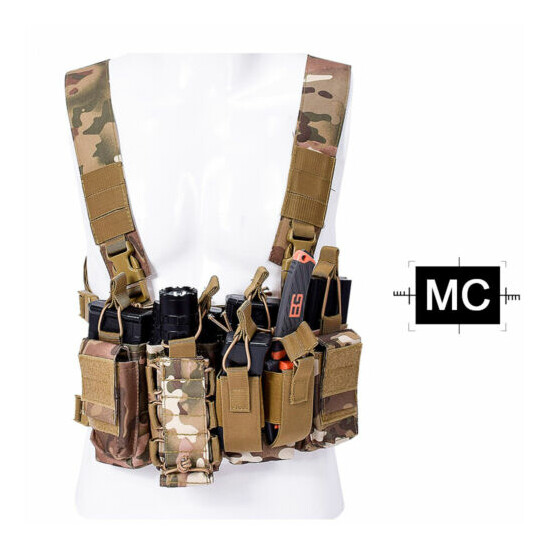Tactical D3CR Chest Rig Disruptive Environments Hunting Airsoft W/ mag Pouches {11}