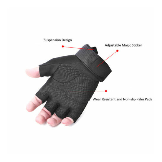 Tactical Half Finger Hunting Gloves Army SWAT Military Combat Shooting Duty Gear {3}