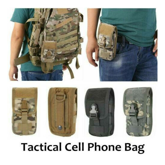 Men Tactical Cell Phone Belt Pack Universal Bag Molle Waist Holster Pouch Case {1}