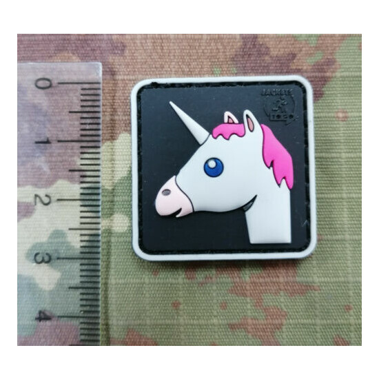 Airsoft Morale Patch Unicorn Rubber (JTG) hook & loop {1}