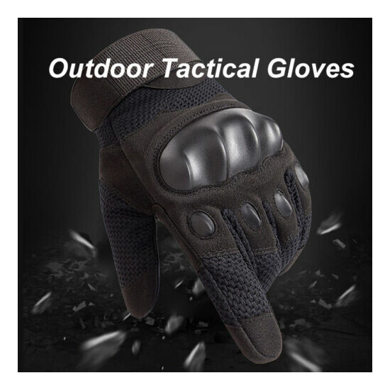 Hunting Tactical Gloves Rubber Knuckle Army Military Police Work Cycling Gear  {2}