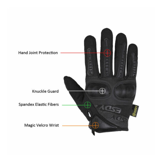 Tactical Hard Knuckle Full Finger Gloves Army Military Hunting Shooting Mittens {3}