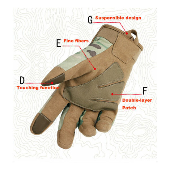 Tactical Touchscreen Gloves Winter Thermal Gloves Windproof Winter Sports Gloves {3}