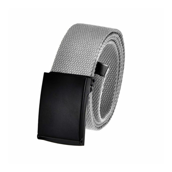 Men's Golf Belt in 1.5 Black Flip Top Buckle with Adjustable Canvas Web Belt {12}