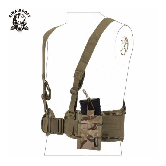 Tactical Molle Waist Padded Belt w/ Suspender Combat Multifunction Hunting Strap {6}
