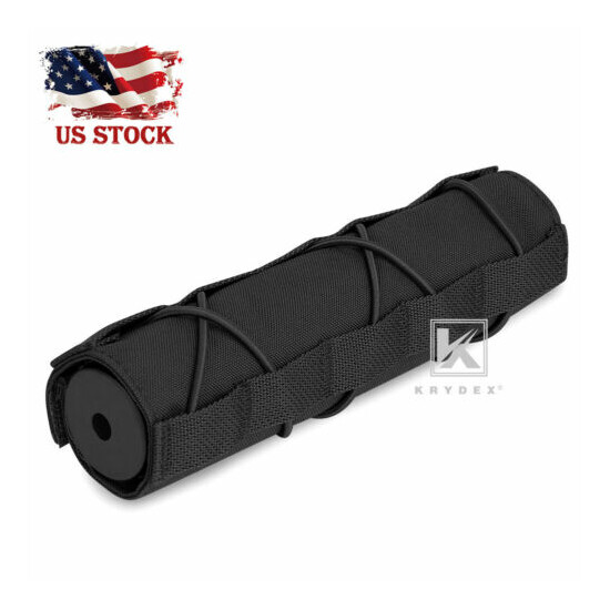 KRYDEX 7inch 18cm Silencer Cover Muffler Protector Suppressor Wrap Airsoft Black {1}