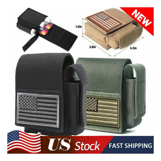 Men Tactical Cigarette Pouch Molle EDC Small Bag Battery Lighter Case Waist Pack {1}