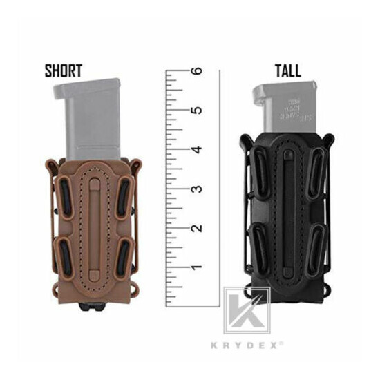 KRYDEX Soft Shell 9mm .45 Pistol Mag Pouch Magazine Pouch Carrier w/ Molle Clip {11}