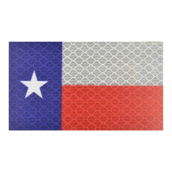 Reflective Texas State Flag - 2x3.5 Patch {1}