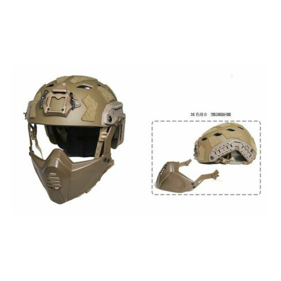 FMA Tactical Airsoft SF Helmet + Half Face Mask M/L L/XL 1*set TB1365 {14}