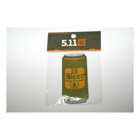 5.11 TACTICAL TACTICAL BATTLE RATIONS BEER PATCH LOGO PATCH HOOK/LOOP BACKING {1}