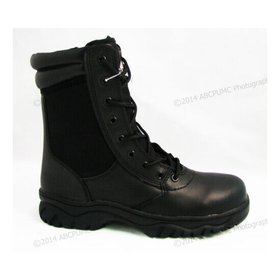 NIB Men's Tactical Boots 8" Black Combat Military Work Shoes Zipper, Sizes:6-15  {4}