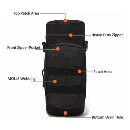 Outdoor Men's Travel Belt Waist Bag Water Bottle Pouch Molle Hydration Carrier {2}