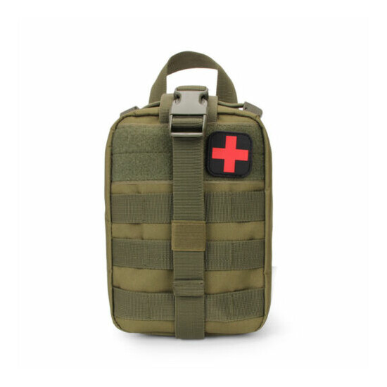 Outdoor Pack First Aid Kit Wilderness Black First Aid Pouch Medical Bag Package {9}