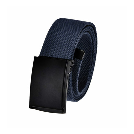 Men's Golf Belt in 1.5 Black Flip Top Buckle with Adjustable Canvas Web Belt {11}