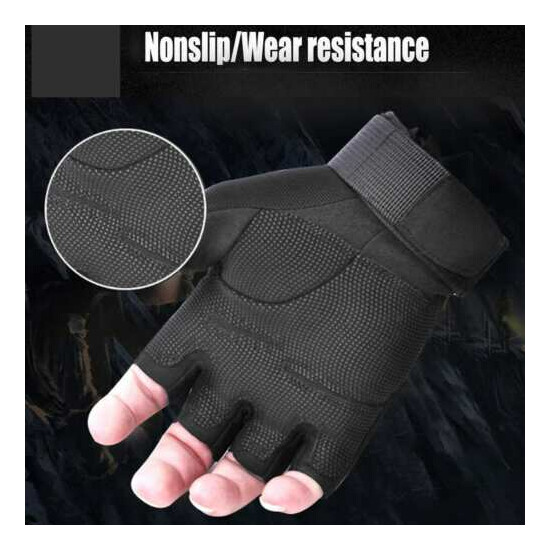 Outdoor Military Tactical Glove Half Finger Cycling Motorcycle Fingerless Gloves {7}